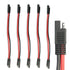 5 Pack 12 Gauge 2 Pin Quick Disconnect Polarized Wire Harness SAE Connector Bullet Lead Cable for Motorcycle Boat Car Tractor - 12in Red and Black...