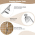 Stainless Steel Weed Puller 2 Pcs, Multifunction Weeder Puller, Wood Handle Hand Weeder Tool for Gardening, Shaped Light Duty Hand Weeder for Gard...