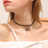 Butterfly Choker Necklace, Stylish Black Collar Choker Necklace Lace Beaded short Necklace with Butterfly pendant nice Giftbox for Women Girls-But...