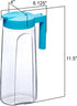 Amazing Abby - Slim - Tritan Pitcher (64 oz), Unbreakable Plastic Water Pitcher with Lid, BPA-Free, Heat-Resistant, Dishwasher-Safe, Great for Bot...