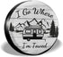 I Go Where I'm Towed Spare Tire Cover Waterproof Dust-Proof Universal 15 Inch Wheel Protectors Camper Spare Tire Cover Fit for RV Trailer Truck Je...