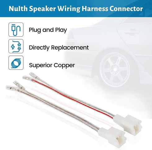 Nulth Front Door Speaker Wiring Harness Adapter Replacement for Hyundai Accent/Azera/Tucson 2005-2021 DashTweeter Speaker Connector Plug Cable Plu...