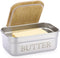Butter Dish with Lid for Countertop, Stainless Steel Butter Holder Container with Silicone Sealing, Butter Keeper for Kitchen, Holds 1 Stick West ...