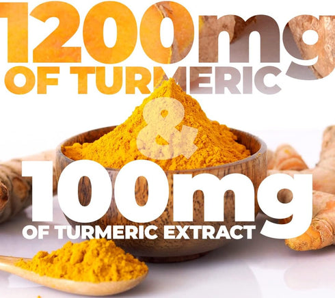 Turmeric Curcumin with Black Pepper Extract (Bioperine) & Organic Tumeric Vegan Joint Support Supplement. 95% Curcuminoids Turmeric Supplement for...