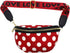 Kids Nylon Waist Bag Cute Polka Dot Small Fanny Pack Belt Bag Phone Purse for Women Girls Sport Running Travel Festival Red...