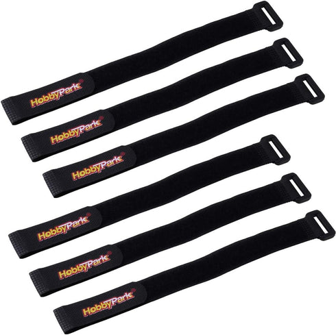 HobbyPark 20x300mm RC Battery Straps Cable Straps Reusable Fastening Staps Securing Straps Hook Loop Cinch Cable Ties Down Wraps Adjustable Cinch ...