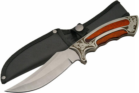 SZCO Supplies 10" Silver Gentleman Hunting Knife Stainless Steel Skinning Knife...