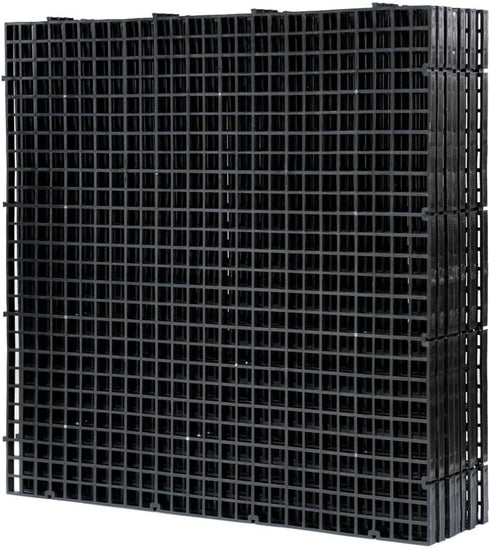 8 Pieces 11.8x11.8in (30X30cm) Aquarium Grid Plastic, Fish Tank Divider, Egg Crate for DIY Filtration and Bottom Protection in Aquascaping (Black-...