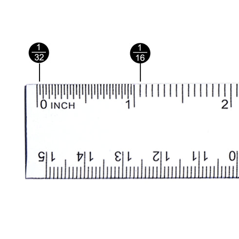 2 Pack Plastic Ruler Straight Ruler Plastic Measuring Tool for Student School Office (Clear, 6 Inch)...