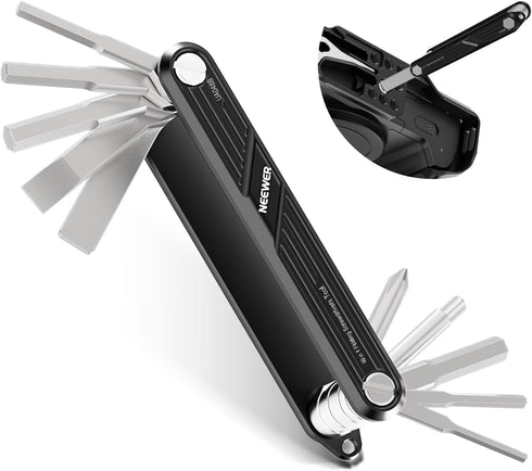 NEEWER 10 in 1 Folding Screwdrivers Tool Set: 4 Screwdrivers, 6 Hex Keys, Pocket Tool Compatible with SmallRig Camera Cage Rig Top Handle Tripod Q...