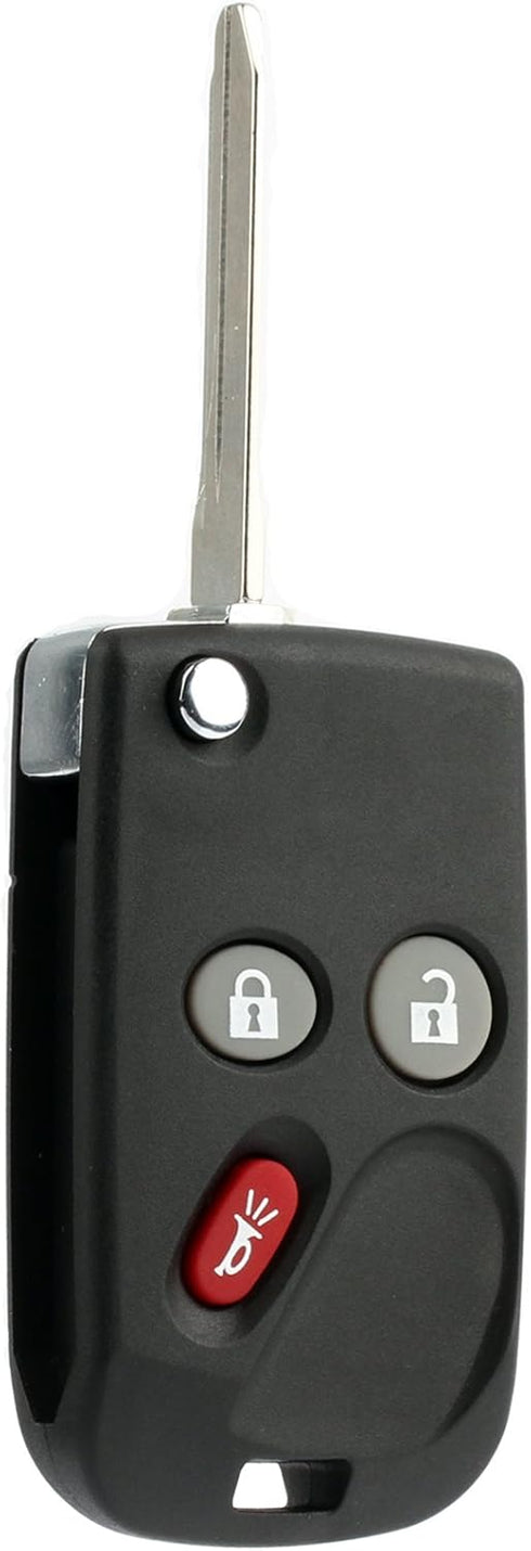 KeylessOption Keyless Entry Remote Control Car Flip Ignition Key Fob Replacement for LHJ011...
