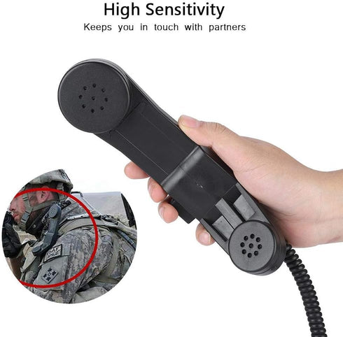 Diyeeni 3.5mm Plug Speaker Mic, Retro Telephone Handset Handheld Speaker Mic HiFi Sound Shoulder, Retro handsets for Cell Phones......