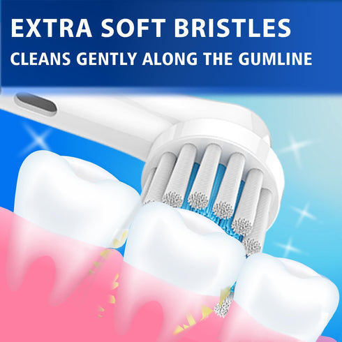 Replacement Brush Heads Fit for Braun Electric Toothbrushes, 8PCS, Extra Soft Bristles, for Sensitive Gum Care Brush Heads Refill, Compatible with...