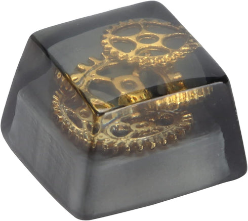 Mechanical Keyboard Keycap, Resin Keycap Universal Mechanical Keyboard Accessories (Black Gear)...