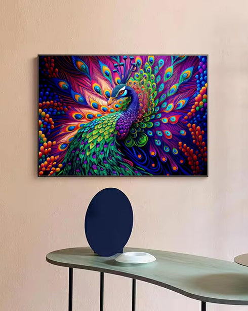Peacock Stamped Cross Stitch Kits for Adults Beginners, Animals Art DIY Cross Stitch Patterns Kits Printed Dimensions Needlepoint Kits Crafts Embr...