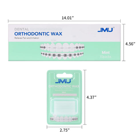 JMU 10 Pack Orthodontic Wax, Precut Braces Wax, Dental Wax Braces Mint Flavored...