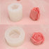 2Pcs/Set 3D Rose Flower Candle Molds, Rose Shaped Craft Art Silicone Mold for Fondant Cake Decoration Making Beeswax Candle Handmade Soap Lotion B...