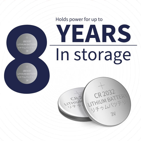 Brightown CR2032 Batteries, 3V Lithium Coin Cell Batteries, CR2032 Button Batteries for Small Electronic Devices, Watches, Key Fobs, Smart Sensors...