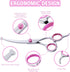 Dog Grooming Scissors Kit with Safety Round Tips, 3 in 1 Professional Dog Grooming Scissors, 4CR Stainless Steel Pet Grooming Shears for Dog, Cat,...