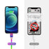 LAX Gadgets USB A to Lightning Cable - Apple MFI Certified Rainbow Lightning Cable Fast Charging Cable for Latest iOS Including iPhone,iPad, iPod ...