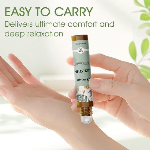 Essential Oils Roll On Set 6 Pack -(Relax, Sleep, Balance,Breathe, Focus on, Happiness) Aromatherapy Oil with Roller Ball,Essential Oils Blends fo...
