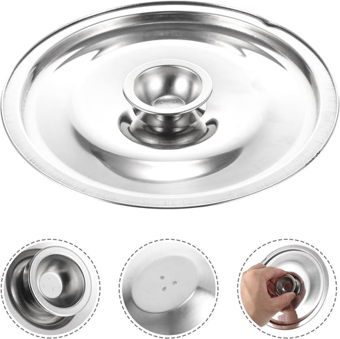 Silver Stainless Steel Pan and Pot Lid - Universal Replacement Cover for Skillets - Frying Pans - for Cast Iron Cookware - 16cm Diameter...