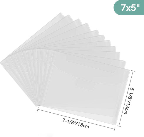 30 Pcs 5x7inch Stamp & Die Storage Pockets Resealable Clear Plastic Seal Bags Storagefor Cutting Dies Stamp Crafts for DIY Scrapbooking Paper Card...