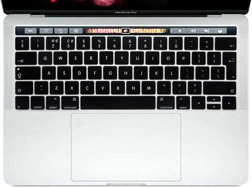 English Language Silicone Keyboard Cover for MacBook Pro 13 15 inch 2019 2018 2017 and 2016 with Touch Bar and Touch ID Model: A2159 A1989 A1706 /...