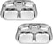 Korean Stainless Steel Divided Plates by KS&E, Little Kids Toddlers Babies small Tray, BPA Free, Diet Food Control, Compact Serving Platter, Snack...