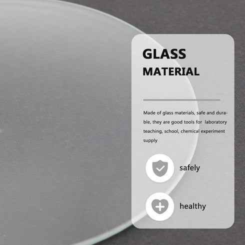 10 Pcs Watch Glass Thick Flat Clear Glass Chemistry Lab Equipment Cover Lids for Beakers& Flasks Watch Crystal Replacement Transparent Petri Cultu...