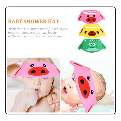 6pcs Hair Washing Hat Shower Bath Silicone Cap Soft Adjustable Visor Shampoo Cap for...