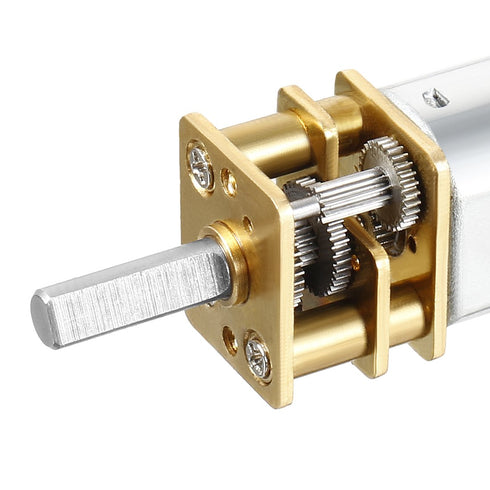 uxcell Micro Speed Reduction Motor DC 6V 200RPM with Full Metal Gearbox 0.18A Electric Gear Box Motor with 2 Terminals for DIY RC...