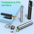 4 Pieces Metal Portable Toothpick Holder, aluminum alloy Pocket Toothpick Holder Aluminum Waterproof Case Toothpick Container with Keychain for Ou...