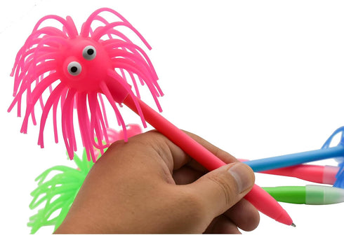 12PCS Cute Sea Urchin Pens Funny Monster Ballpoint Pens Soft Rubber Pen Novelty Animal Pens For School Christmas Easter Office Party....