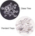 PH PandaHall 100pcs Bezel Pendant Blanks- 50pcs Drop Pendant Trays Photo Charms Cabochons Blanks with 50pcs Glass Cabochons Clear Dome for Wedding...