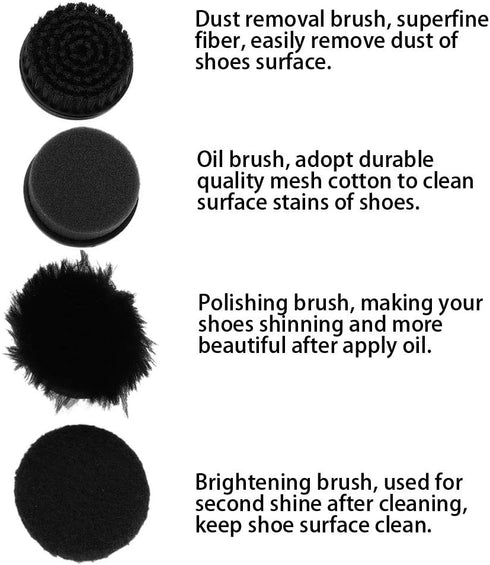 Electric Shoe Brush Shoe Polishing Kit, Handheld Portable Shoe Shine Kit Shoe Cleaning Kit, Shoes Dirt Removing Dust Cleaning Polisher for Leather...