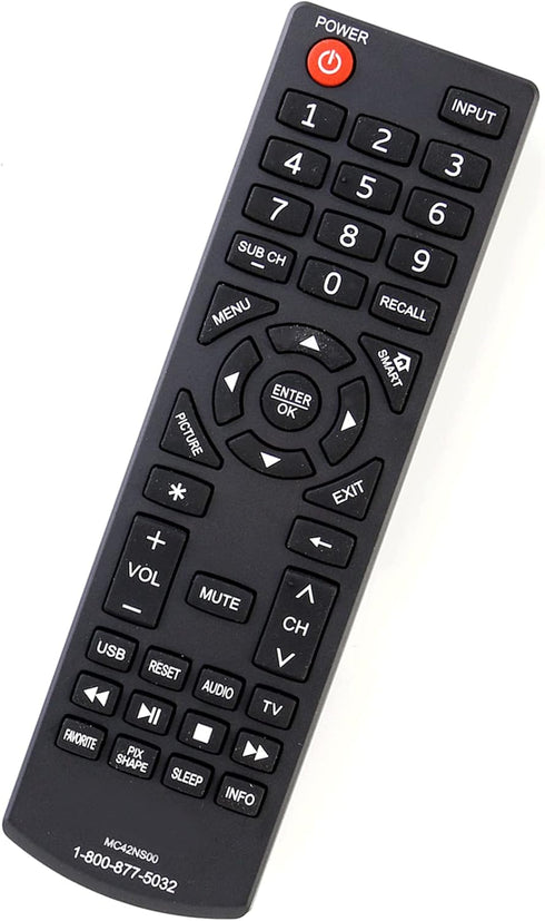 MC42NS00 Replace Remote Control for Sanyo TV sub GXBM GXCC GXBJ GXBG GXBD DP42D24 DP50E44 DP55D44 DP58D34 DP65E34 FVD3924 FVD5044 FVF5044M DP42746...