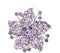 Gyn&Joy Silvery Tone Purple Violet Amethyst Colored Crystal Rhinestones Lily Floral Wedding Flower Brooch Pin...