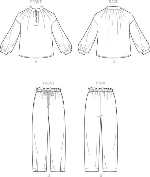 New Look Misses' Top and Pants Sewing Pattern Kit, Code N6704. Sizes 8-10-12-14-16-18-20...