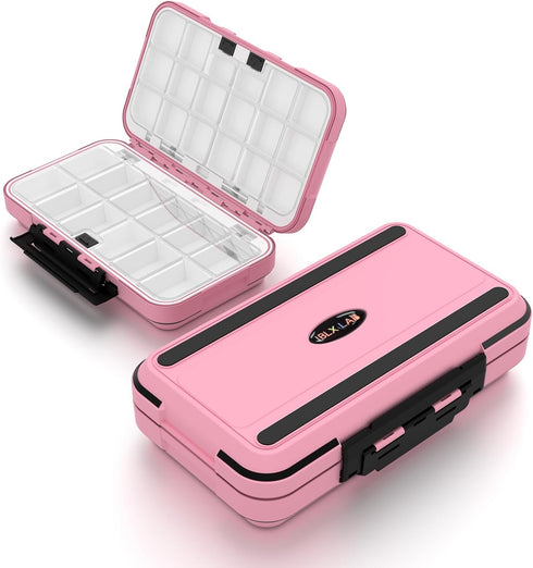 Portable Small travel Jewelry Box Organizer case pink with earrings necklaces storage,trendy Gifts for kids girls teenage women and Mom in birthda...