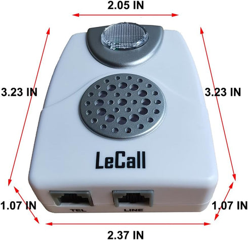 Telephone Ringer Amplifier Phone Ring Enhancer Adjustable Ringer Volume HI LO Switch with Flash Light TA002......