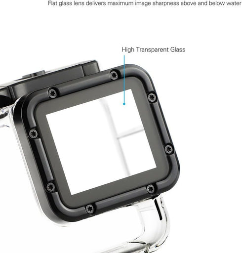 SOONSUN Waterproof Housing Case for GoPro Hero 7/6/5 Black Hero (2018), 45 Meters Underwater Protective Diving Housing Shell Case with Bracket Acc...