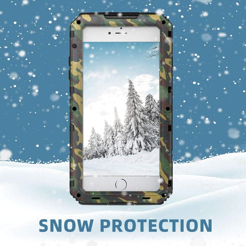 Mitywah Waterproof iPhone 7/8 Case - Heavy Duty Metal, Full Body Protection, Built-in Screen, Shockproof, Dustproof, Military Grade Defender, Camo...