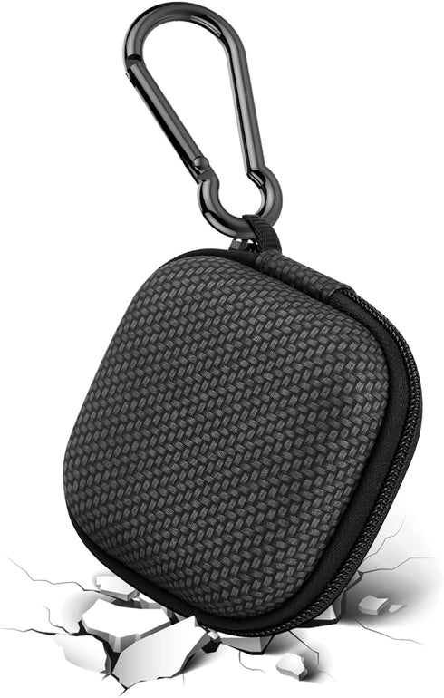 Earbud Case Hard EVA Earphone Carrying Cell Phone Accessories Storage Bag with Carabiner for Airpods Headset Flash Drive Charging Cable Key Wall C...
