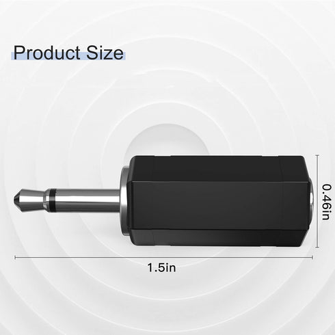 3.5mm Mono to Stereo Adapter, 2 Pack 3.5mm 1/8" Mono Male Plug to 3.5mm 1/8" TRS Stereo Female Jack for Radio, Headphone...