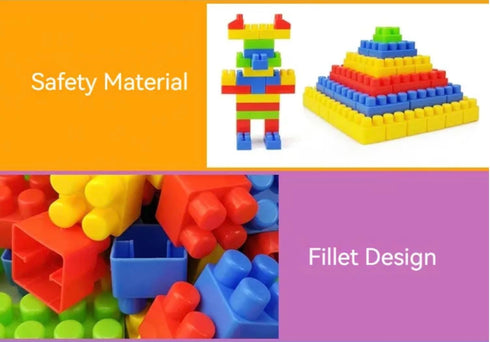 Baby Building Blocks, Kids Building Blocks Toys for 1 2 3 4 5 Year Old Boys Girls Toddlers, Early Development Educational Toys with 130 PCS Large ...