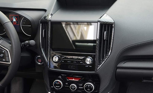 Kadore for 2018-2023 Subaru Crosstrek/Impreza Center Air Vent Trim Cover | Carbon Fiber Style ABS Frame 2-Piece Set | Sport/Limited/Premium Interi...