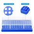 PATIKIL Tube Rack, 3Pcs 96 Positions Test Tube Rack with Cover for 0.2ml, 0.5ml, 1.5ml, 2ml Centrifuge Tube, Blue...