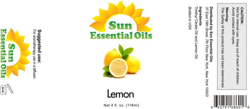 Sun Essential Oils 4oz - Lemon Essential Oil - 4 Fluid Ounces...