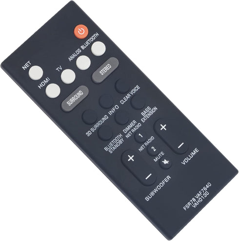 FSR78 VAF7640 VAH0130 Remote Control Replacement - WINFLIKE Soundbar Replace Remote Control fit for Yamaha Sound Bar FSR78 VAF7640 VAH0130 Remote ...